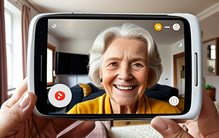 **
"A senior woman with large, clear icons on her Android smartphone screen, smiling while video calling her family. The phone should be easy to use, showcasing the 'eenvoudige modus'. Background: A cozy, well-lit Dutch living room."
**